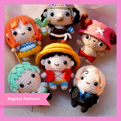 6 in 1 Complete Pirate Crew Amigurumi Crochet Pattern – Amiguruku
