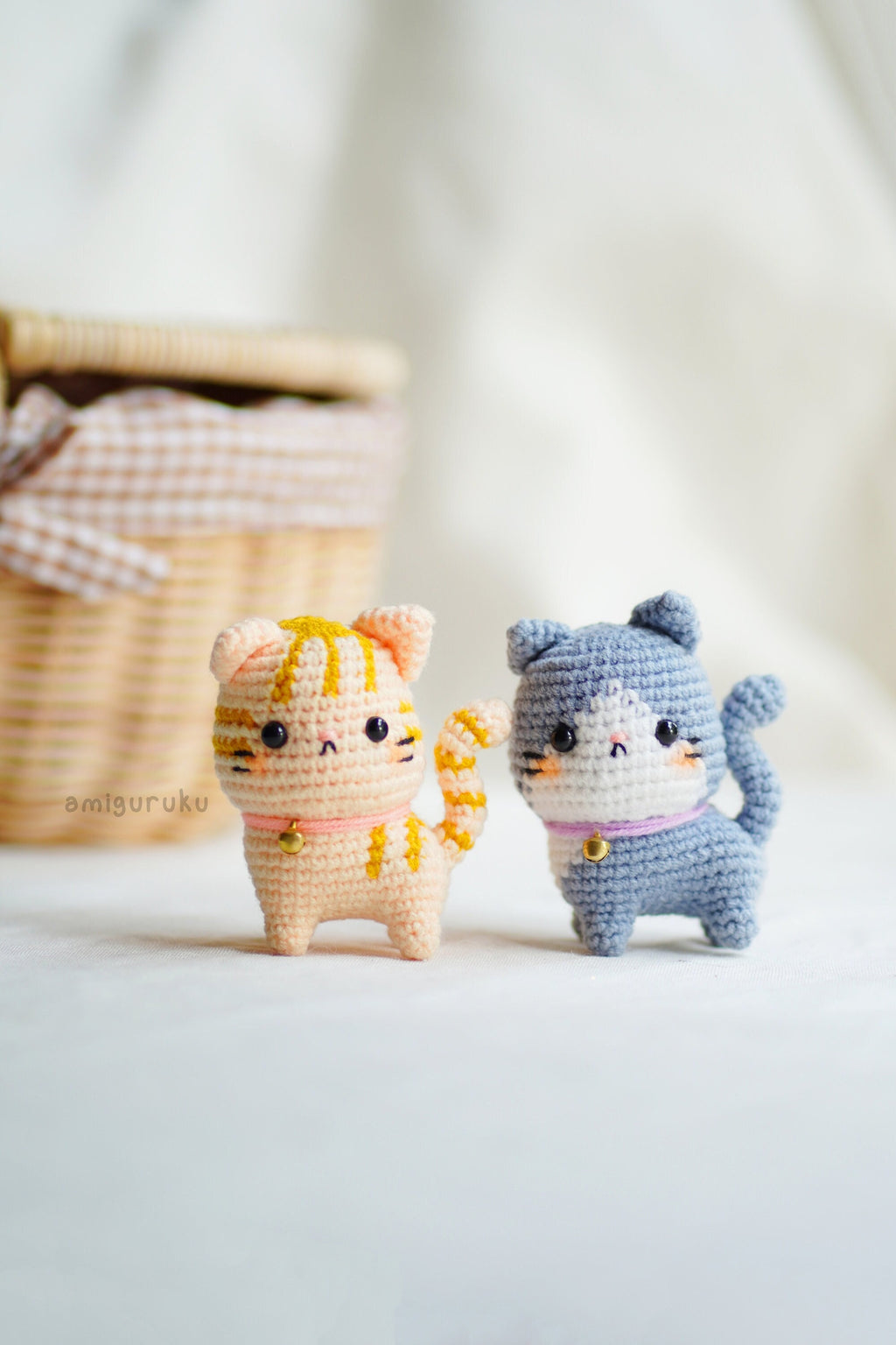 Striped Tabby and Bicolor Cat Amigurumi Crochet Pattern