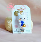 Blue Bunny Amigurumi Keychain