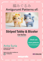 Striped Tabby and Bicolor Cat Amigurumi Crochet Pattern