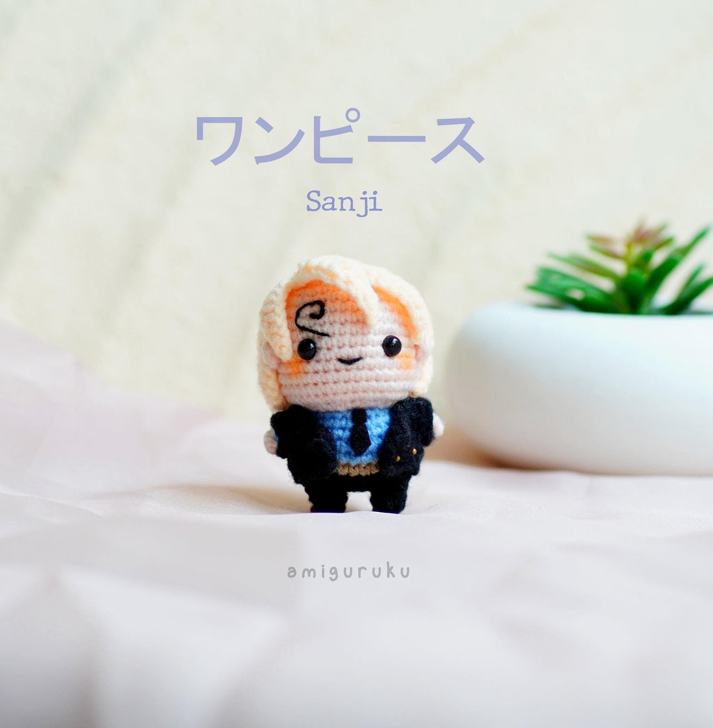 Orange Pirate Girl and Blond Chef Amigurumi Crochet Pattern