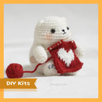 Shiro the Knitting Bear - DIY Crochet Kits
