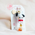 White Puppy Amigurumi Keychain