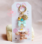 Mini Red Poodle Amigurumi Keychain