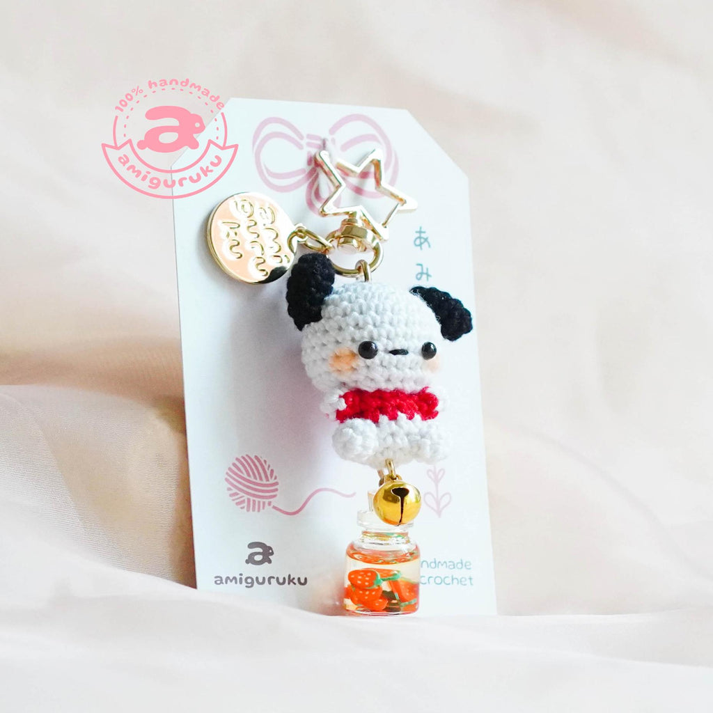 Kawaii Puppy Amigurumi Keychain