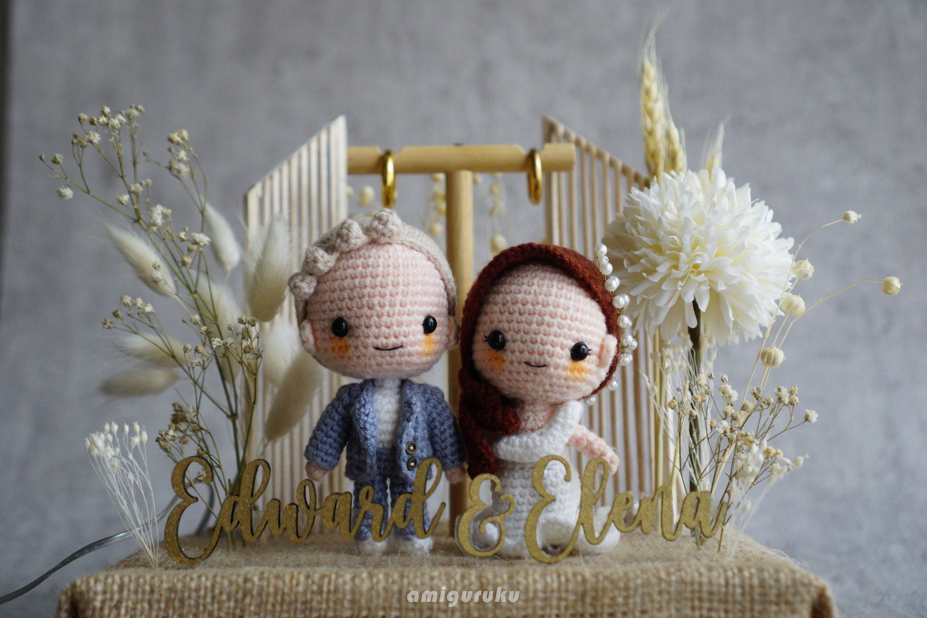 Edward & Elena the Wedding Couple Amigurumi Crochet Pattern