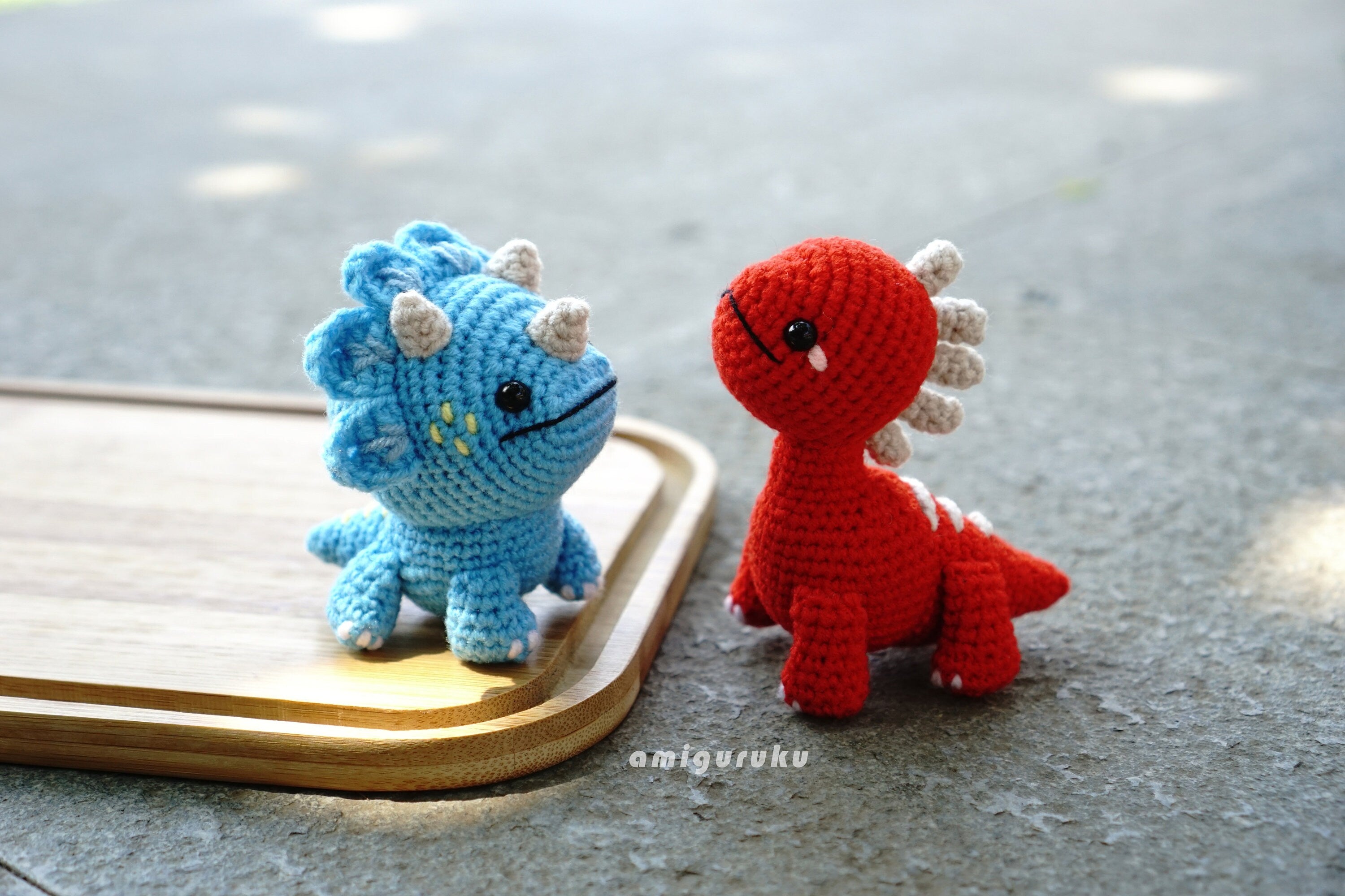 Triceratops & Amargasaurus Amigurumi Crochet Pattern