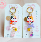 Cat Beads Amigurumi Keychain
