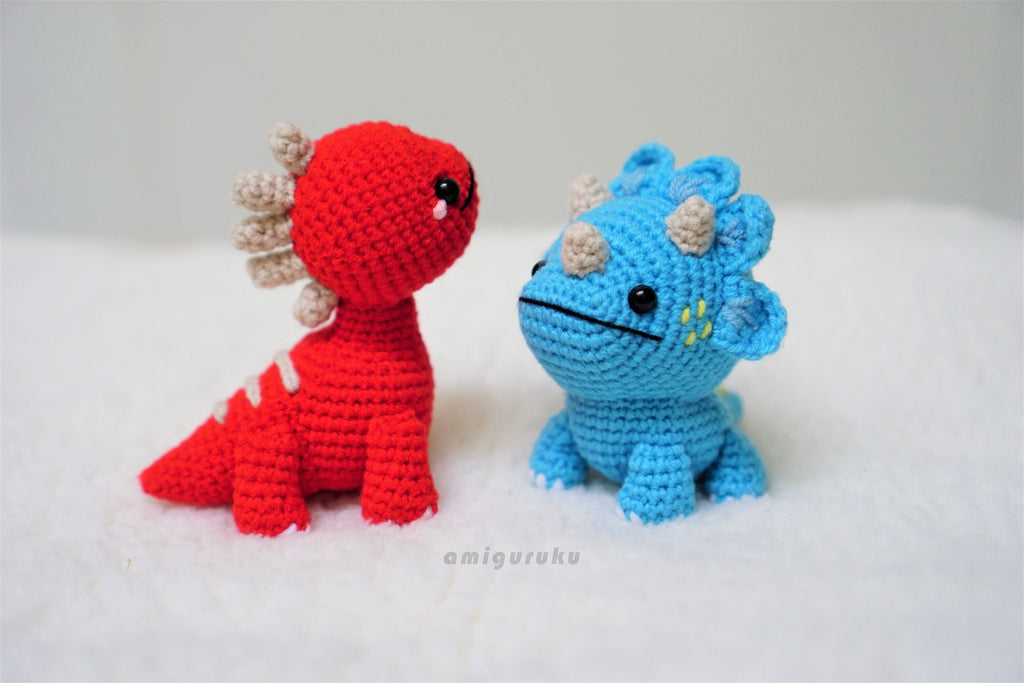 Triceratops & Amargasaurus Amigurumi Crochet Pattern