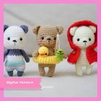 Picnic Bears Amigurumi Crochet Pattern