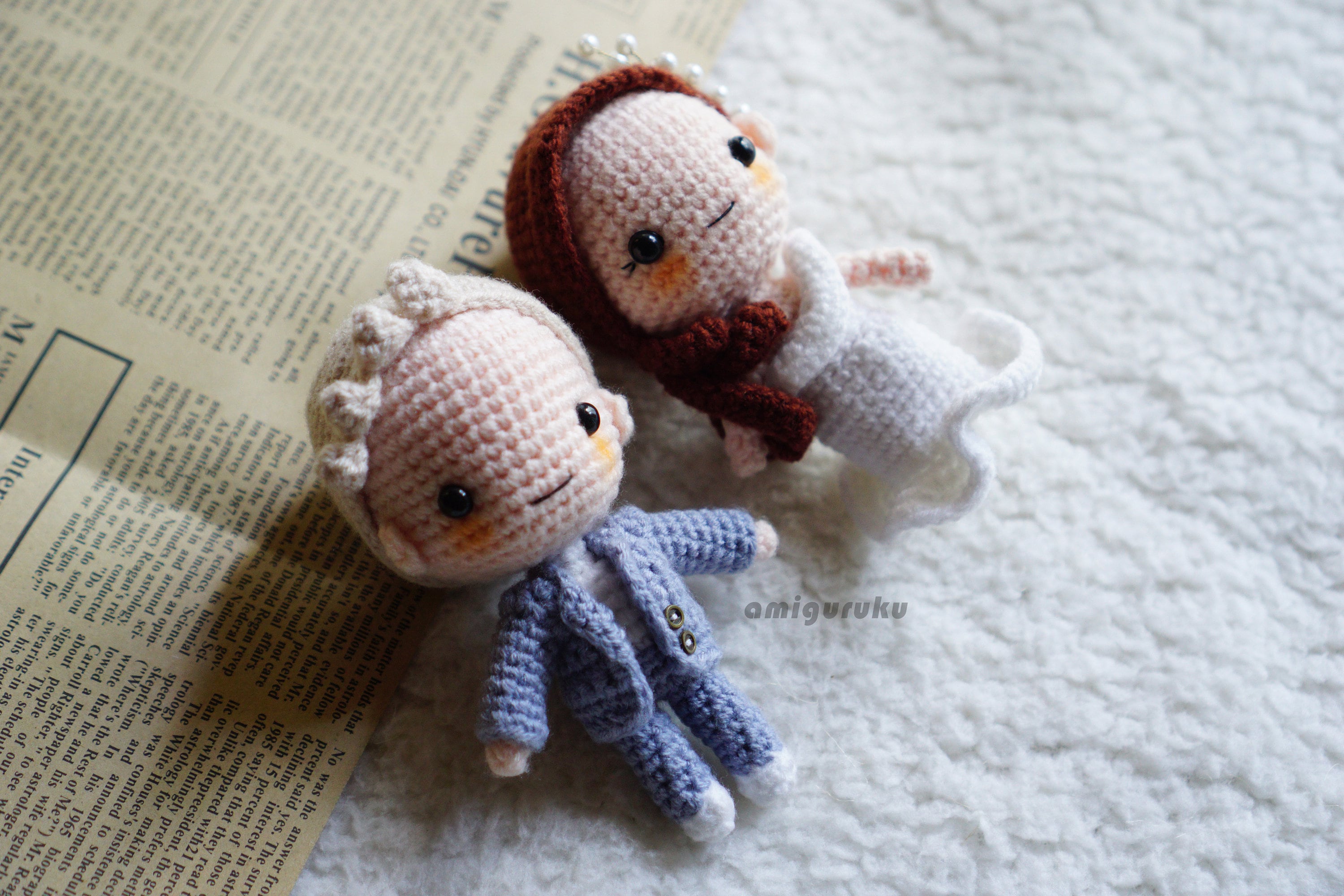 Edward & Elena the Wedding Couple Amigurumi Crochet Pattern