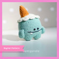 Ice Cream Monster Yeti Amigurumi Crochet Pattern
