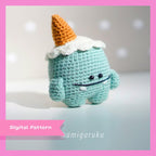 Ice Cream Monster Yeti Amigurumi Crochet Pattern