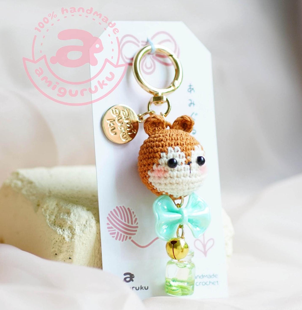 Squirrel Amigurumi Keychain