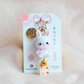 White Rabbit Amigurumi Keychain