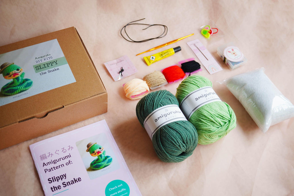 Slippy the Snake Amigurumi DIY Kit
