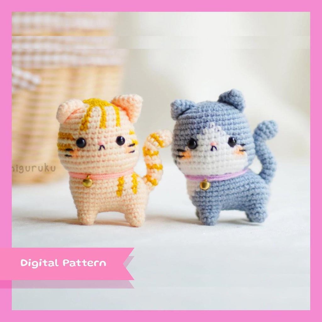 Striped Tabby and Bicolor Cat Amigurumi Crochet Pattern