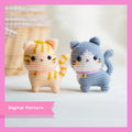 Striped Tabby and Bicolor Cat Amigurumi Crochet Pattern