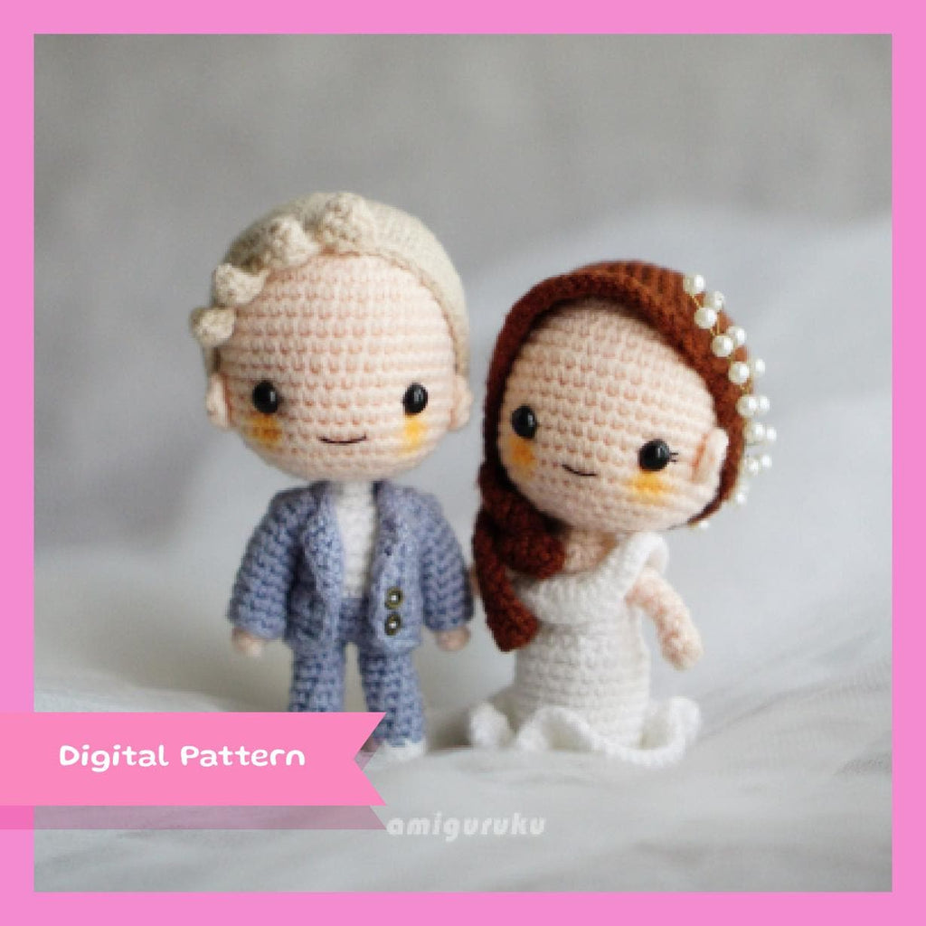 Edward & Elena the Wedding Couple Amigurumi Crochet Pattern