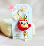 Fire Spirit Amigurumi Keychain