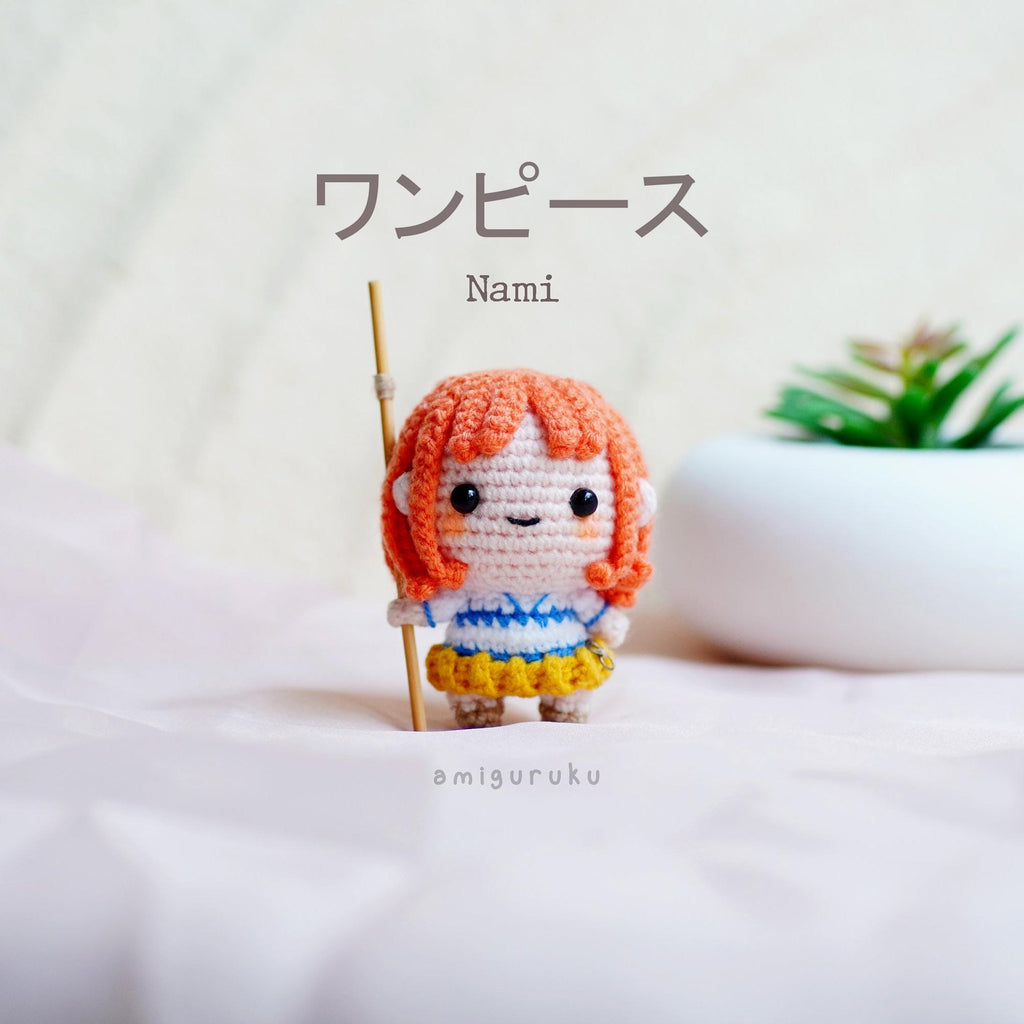 Orange Pirate Girl and Blond Chef Amigurumi Crochet Pattern