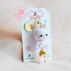 White Rabbit Amigurumi Keychain
