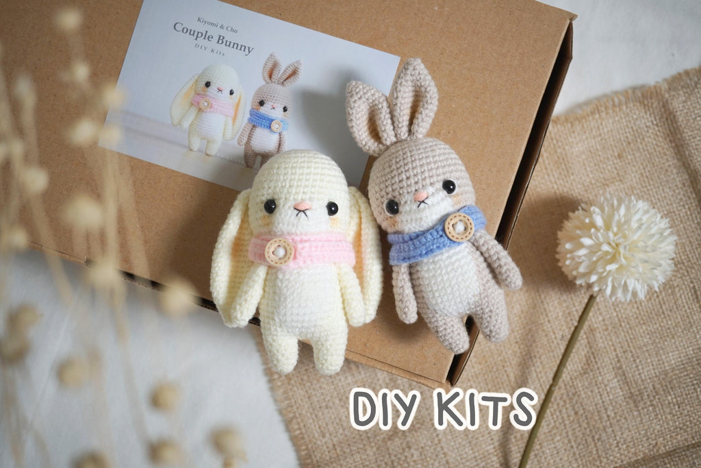 Couple Bunny Kiyomi and Cho - DIY Crochet Kits