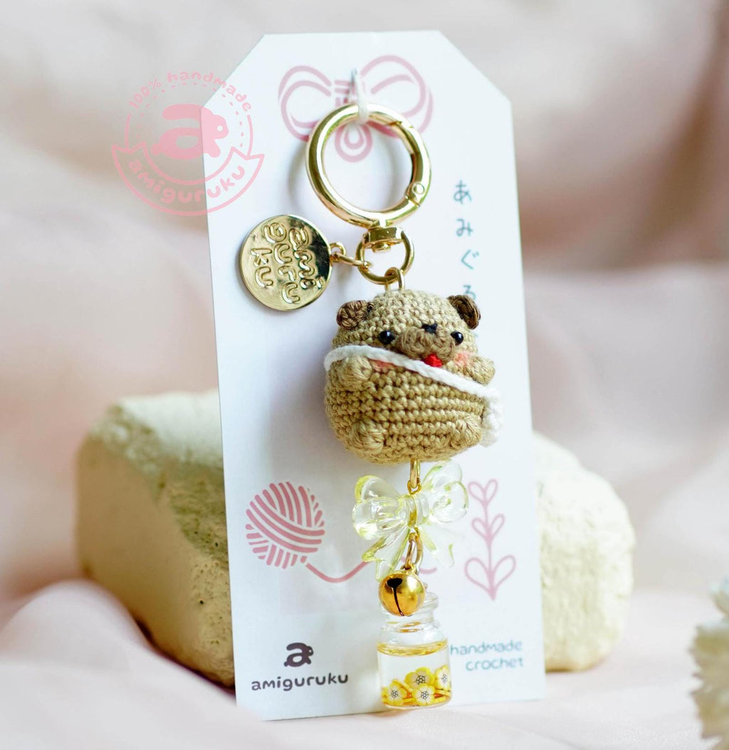 Sling Bag Pug Amigurumi Keychain