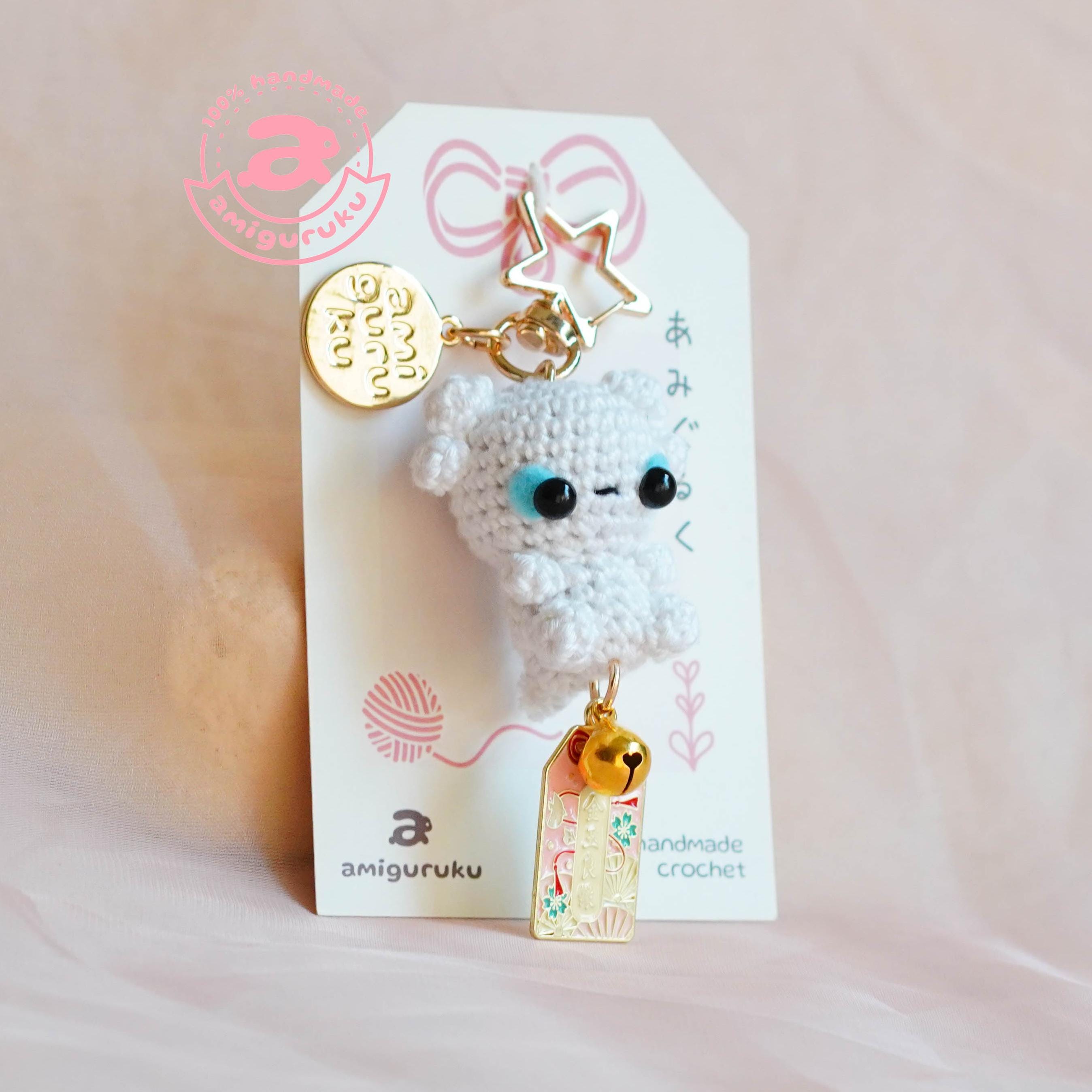 Light Dragon Amigurumi Keychain
