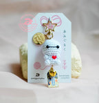 Chubby White Robo Amigurumi Keychain