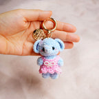 Woodland Velvet Elephant - Amigurumi Keychain