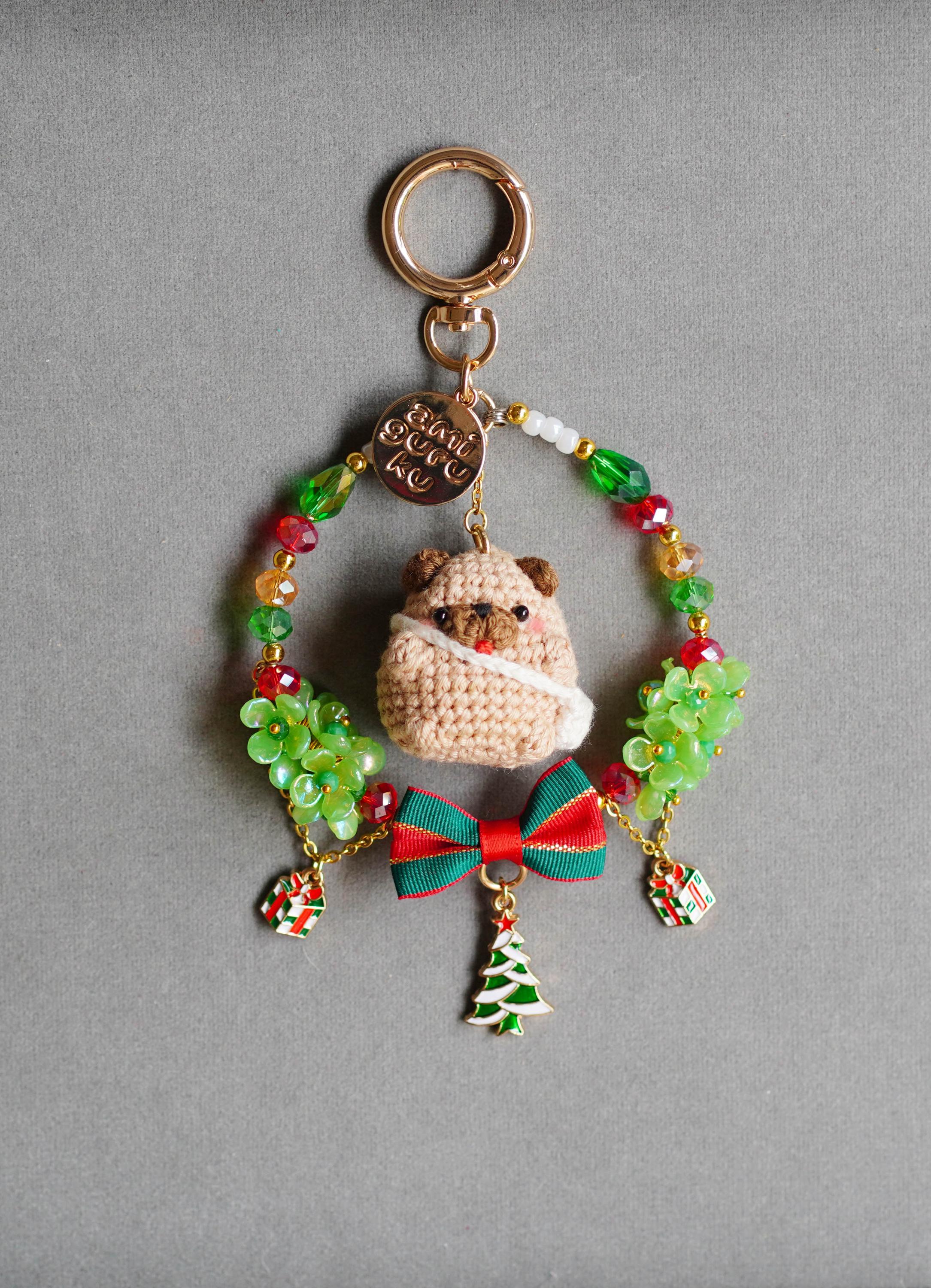 Beaded Amigurumi bagcharm