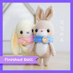Bunny Couple Kiyomi and Cho Amigurumi Doll