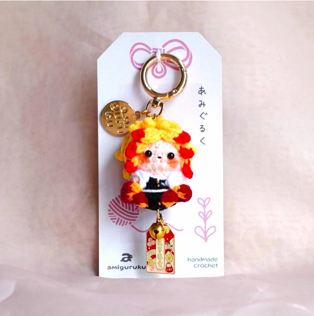 Flame Swordsman - Amigurumi Keychain