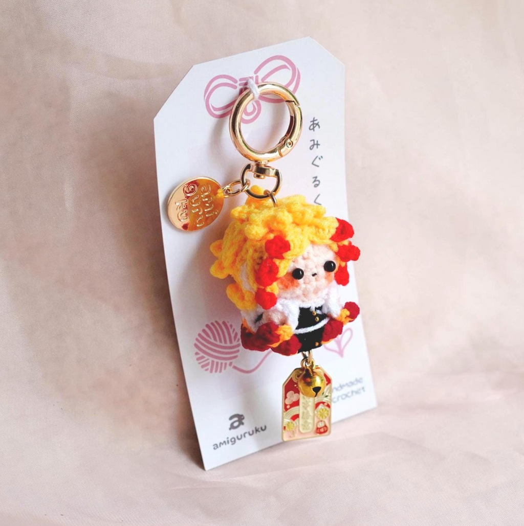 Flame Swordsman - Amigurumi Keychain