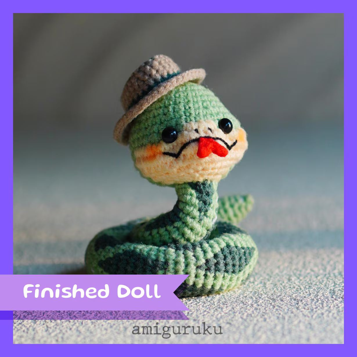 Slippy the Snake Amigurumi Doll – Amiguruku