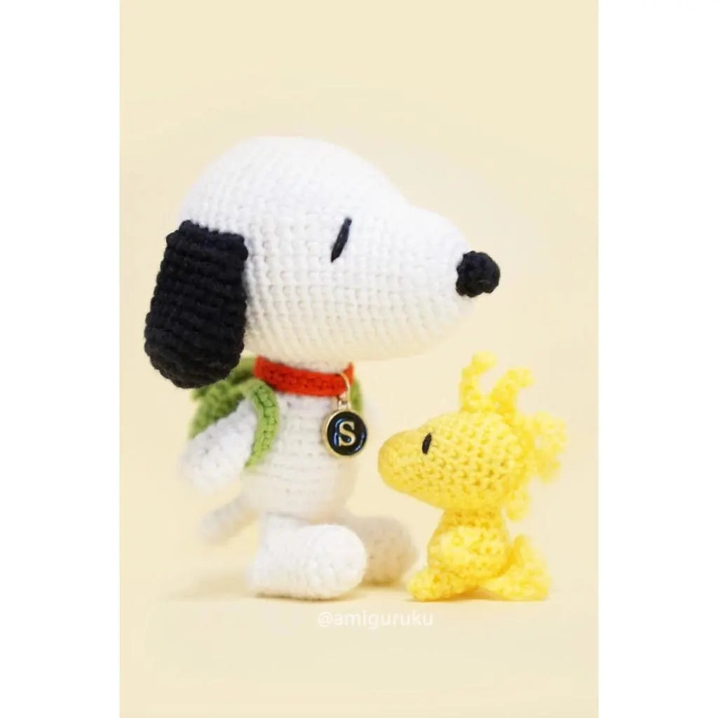 Beagle & Yellow Bird Amigurumi Doll