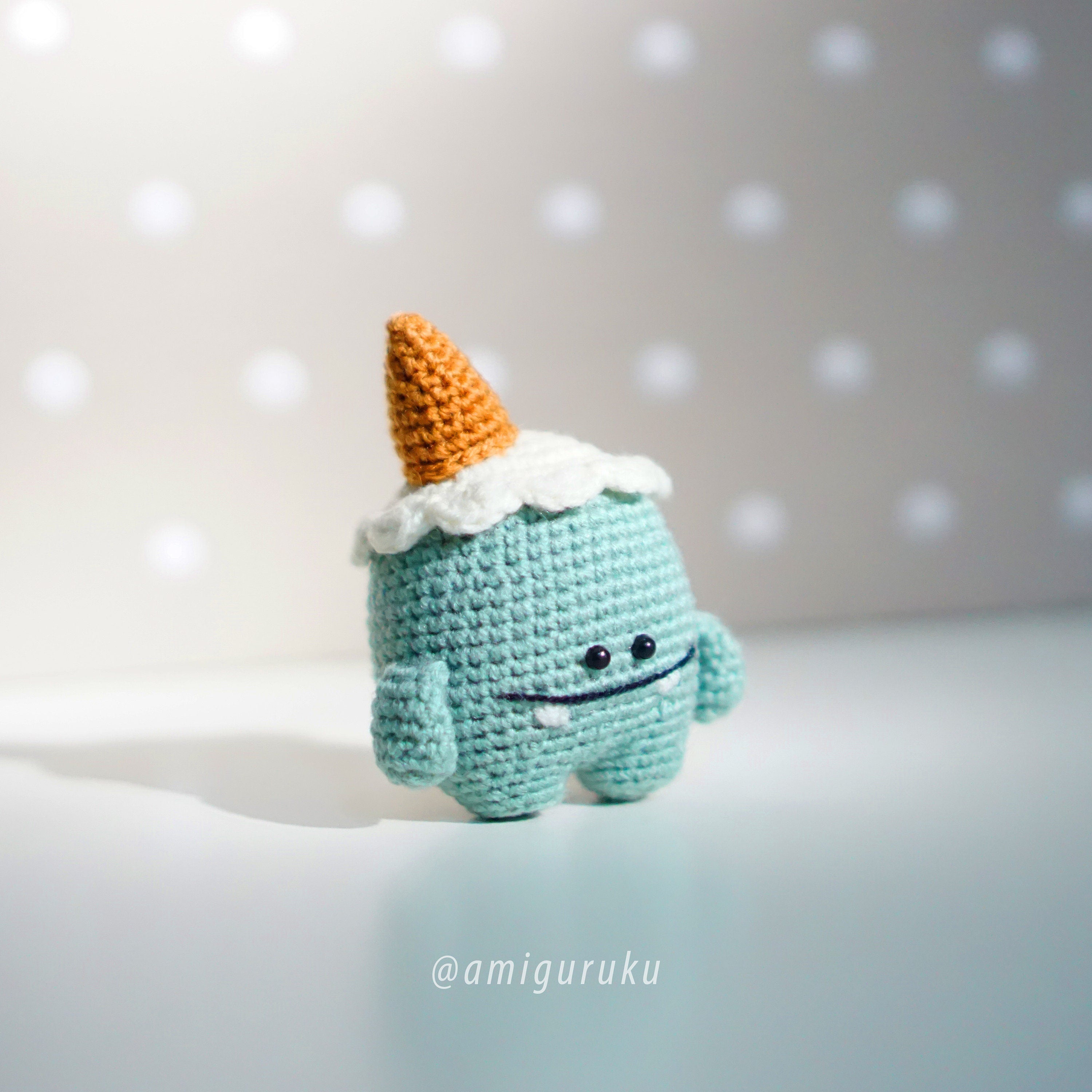 Ice Cream Monster Yeti Amigurumi Crochet Pattern