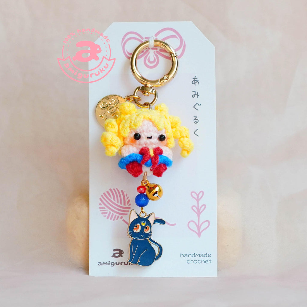 Magical Moon Girl Amigurumi Keychain