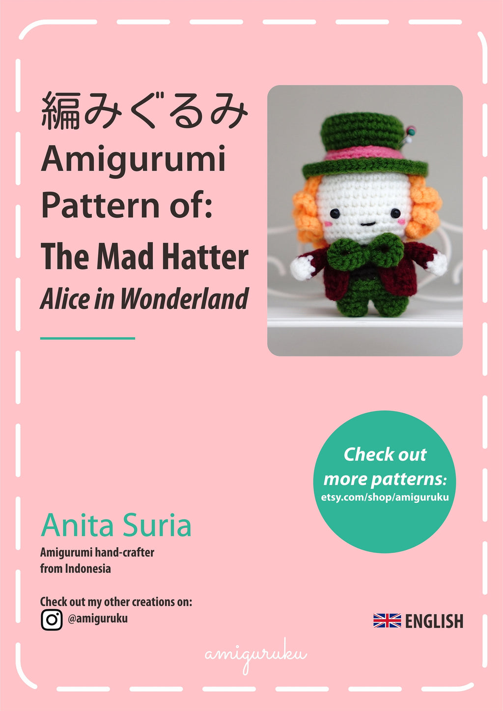 Mad Hatter Amigurumi Crochet Pattern