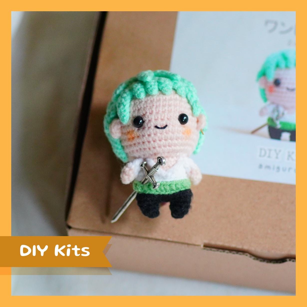 Green Hair Swordman - DIY Crochet Kits