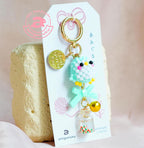 Pink Penguin Beads Amigurumi Keychain