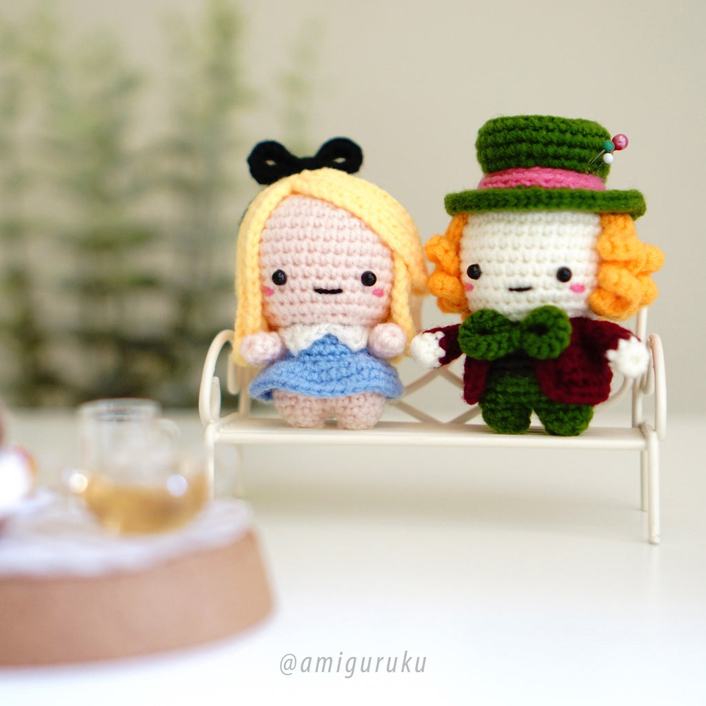 Alice and Mad Hatter Amigurumi Crochet Pattern