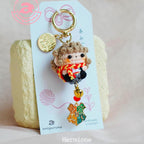 Brilliant Bookworm Amigurumi Keychain