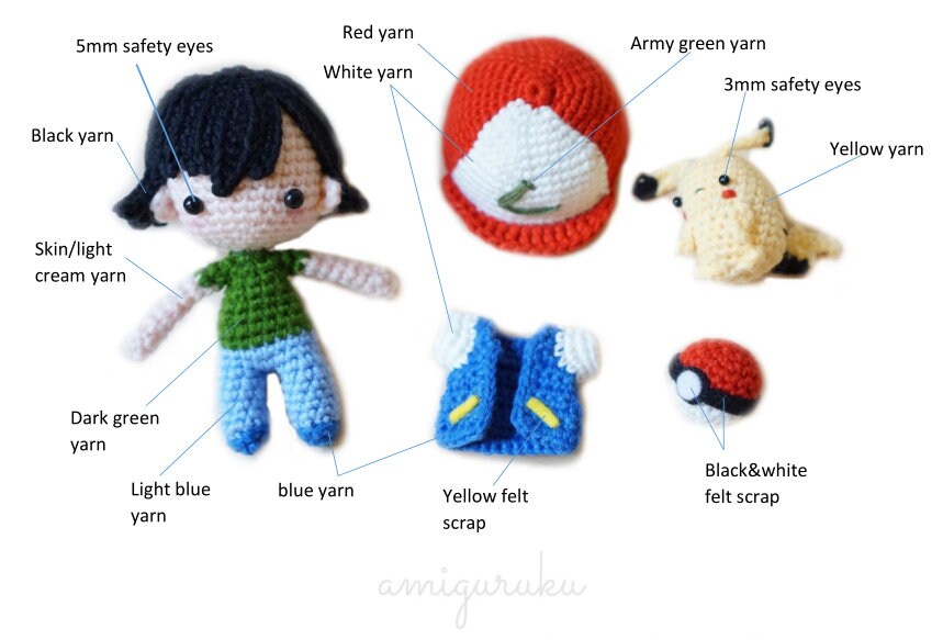 Monster Trainer Amigurumi Crochet Pattern