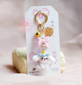 Mini White Poodle Amigurumi Keychain