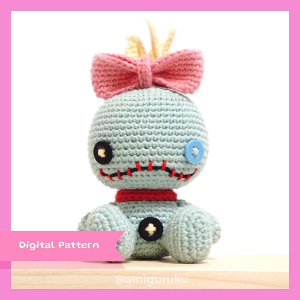 Button Eye Rag Doll Amigurumi Crochet Pattern