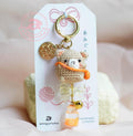 Sling Bag Beige Bear Amigurumi Keychain