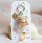 Sling Bag Beige Bear Amigurumi Keychain