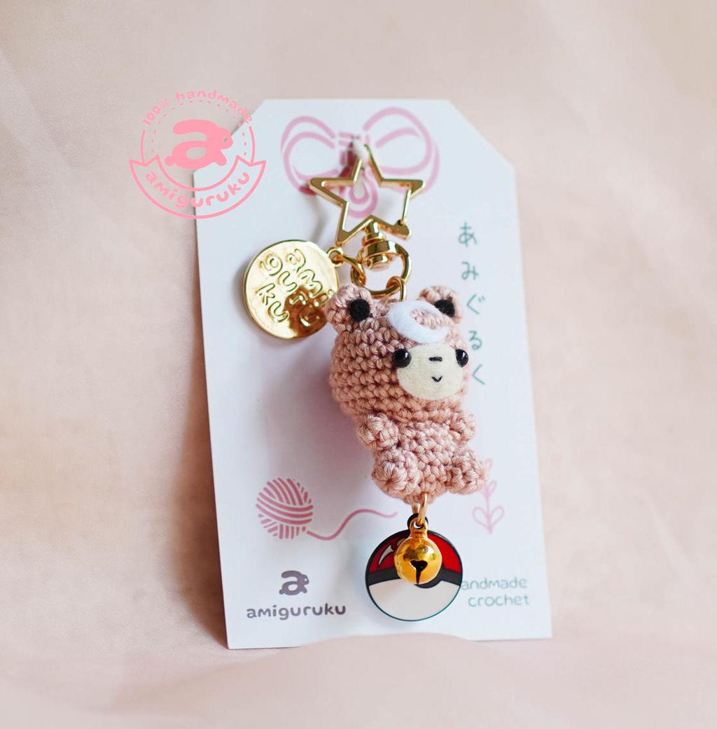 Bear Cub Monster Amigurumi Keychain